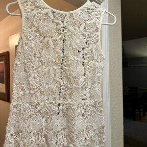 CAbi Cream Lace Top